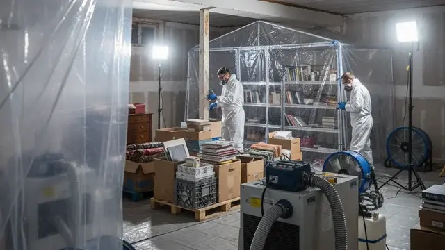 Content salvage and restoration after water damage