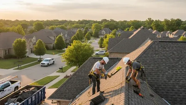 Hail damage restoration with roof inspection and repair