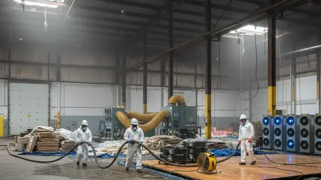 Large-loss restoration response with full crew and equipment deployment