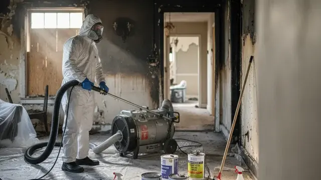 Professional smoke odor elimination after a fire event