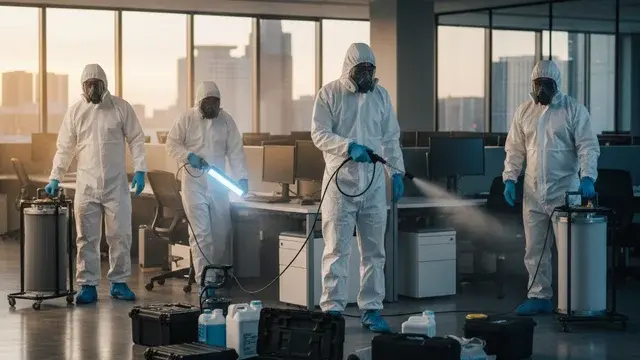 Virus and pathogen cleaning with electrostatic disinfection equipment